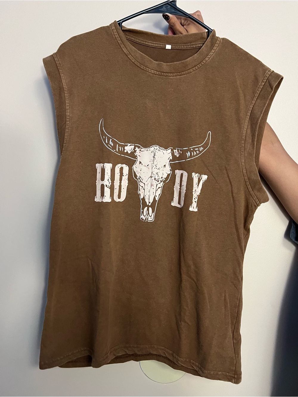 UNISEX, men’s and women’s Howdy Skull Graphic Sleeveless Ter